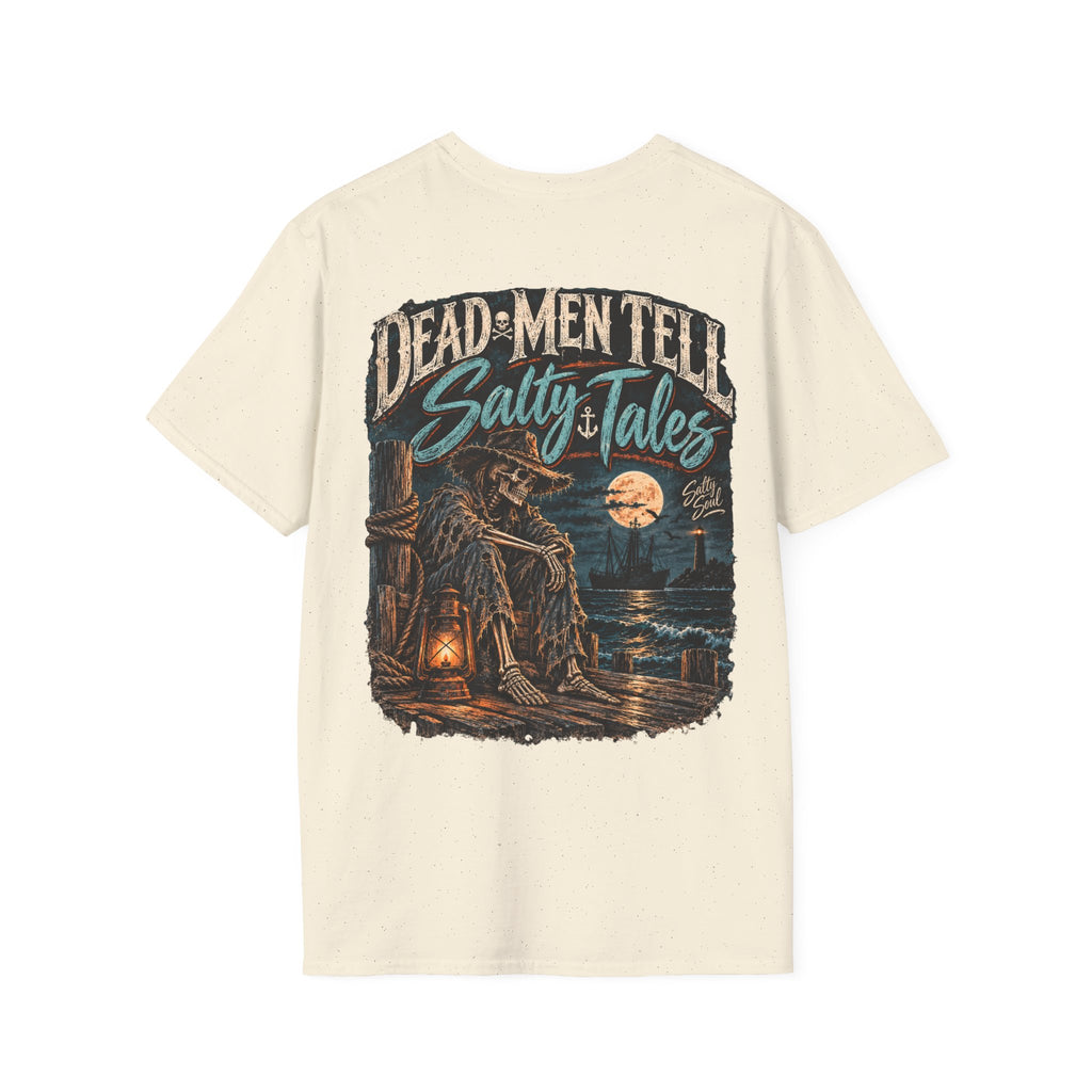 Salty Soul Pocket Tee — Deam Men Tell Skull Chest Graphic T-Shirt