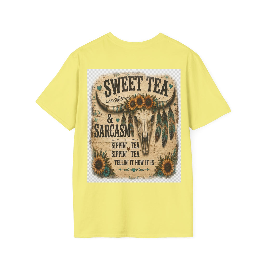 T-Shirt — 'Sweet Tea & Sarcasm' Southern Vintage Graphic Tee