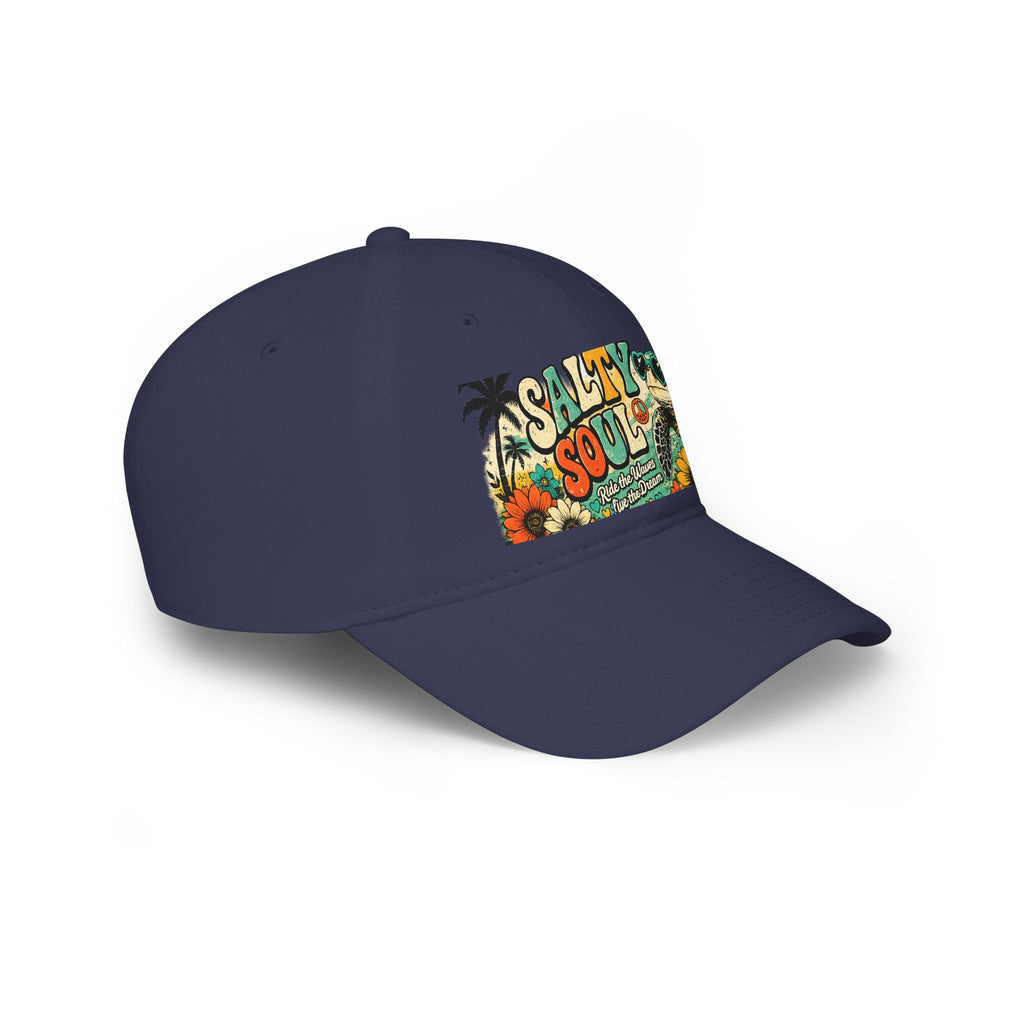 Salty Soul Turtle Baseball Cap – Retro Beach Vibe Sun Hat
