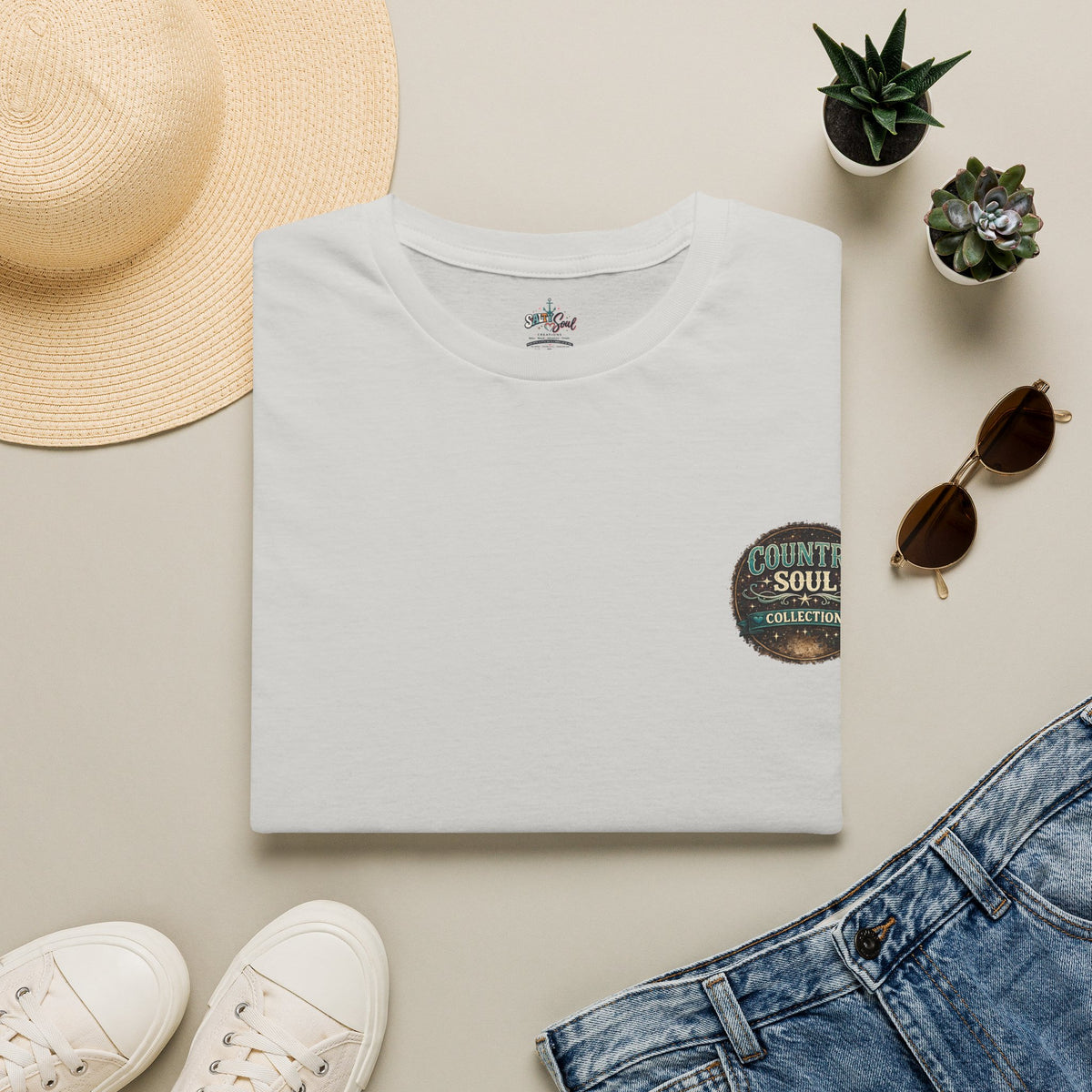 Country Soul Collection Pocket Tee — Vintage Rustic Logo T-Shirt