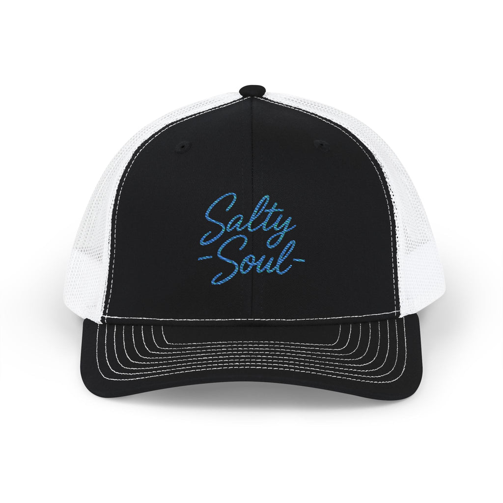 Salty Soul Trucker Cap — Embroidered Beach Snapback Hat