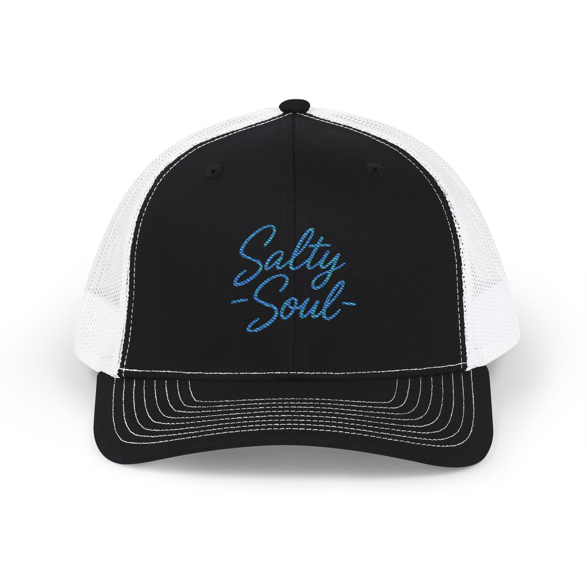 Salty Soul Trucker Cap — Embroidered Beach Snapback Hat