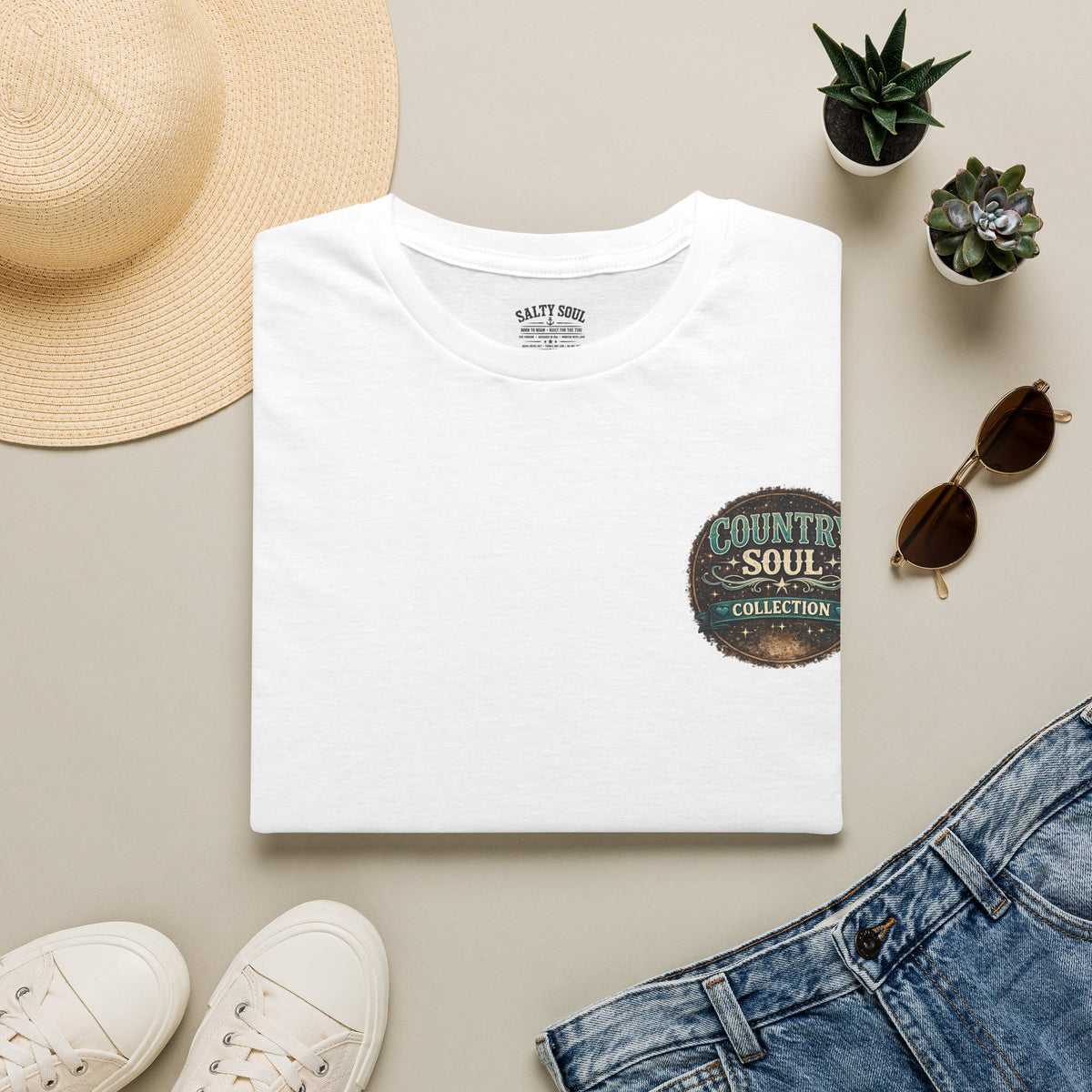 Country Soul Vintage Logo T-Shirt — Rustic Retro Pocket Tee