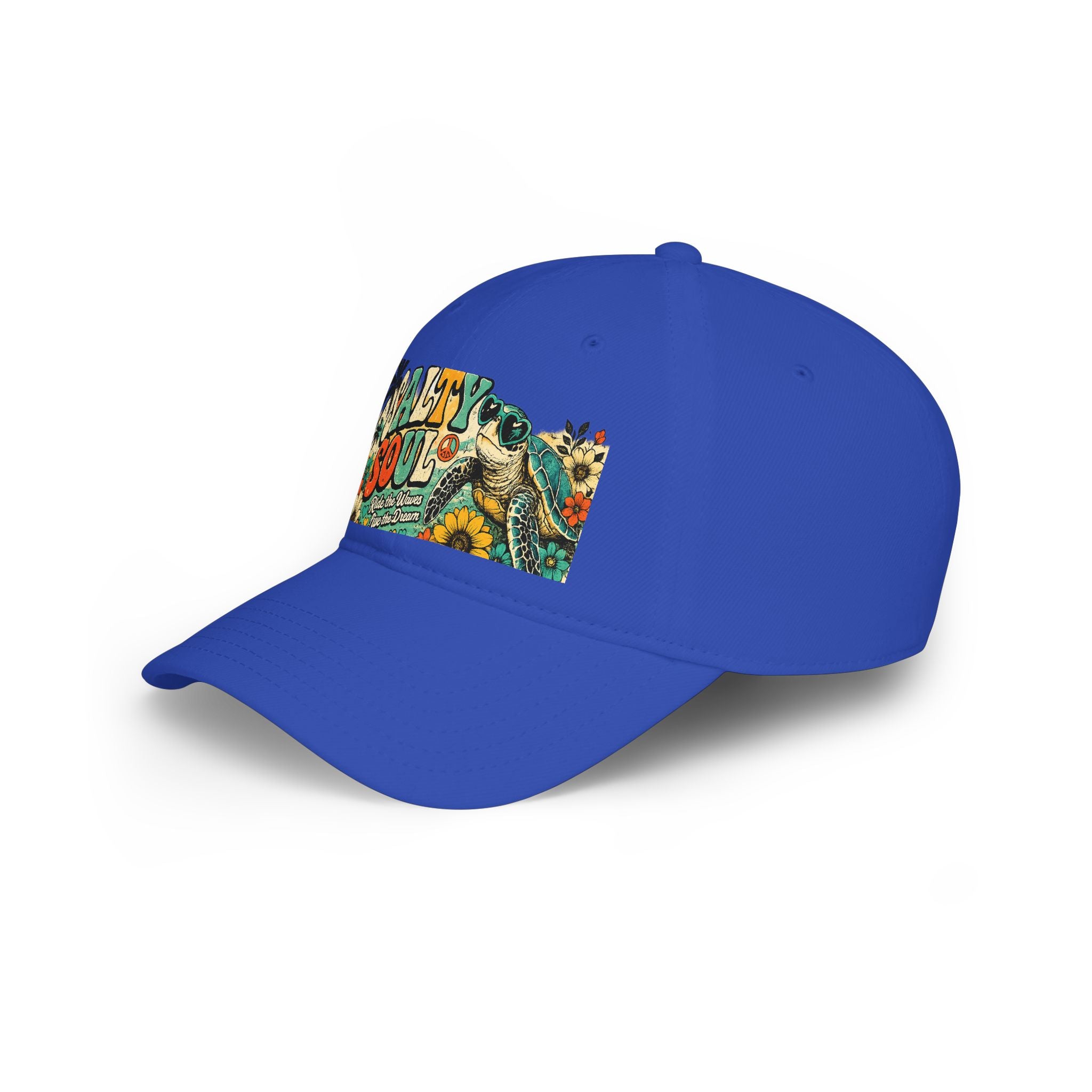 Salty Soul Turtle Baseball Cap – Retro Beach Vibe Sun Hat