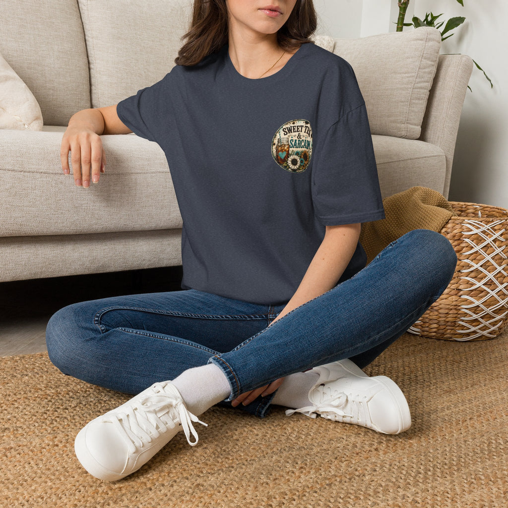 T-Shirt — 'Sweet Tea & Sarcasm' Southern Vintage Graphic Tee