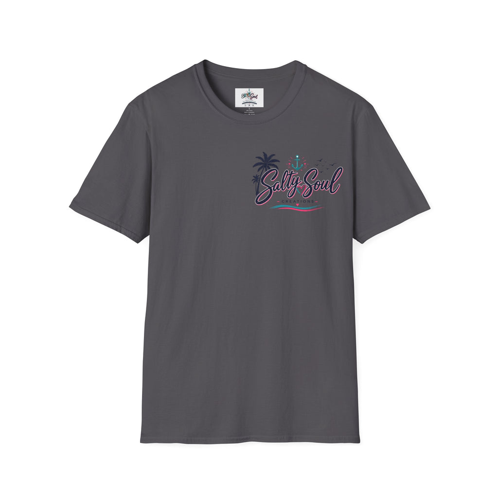 Salty Soul Beach T-Shirt — Palm Tree Coastal Graphic Tee