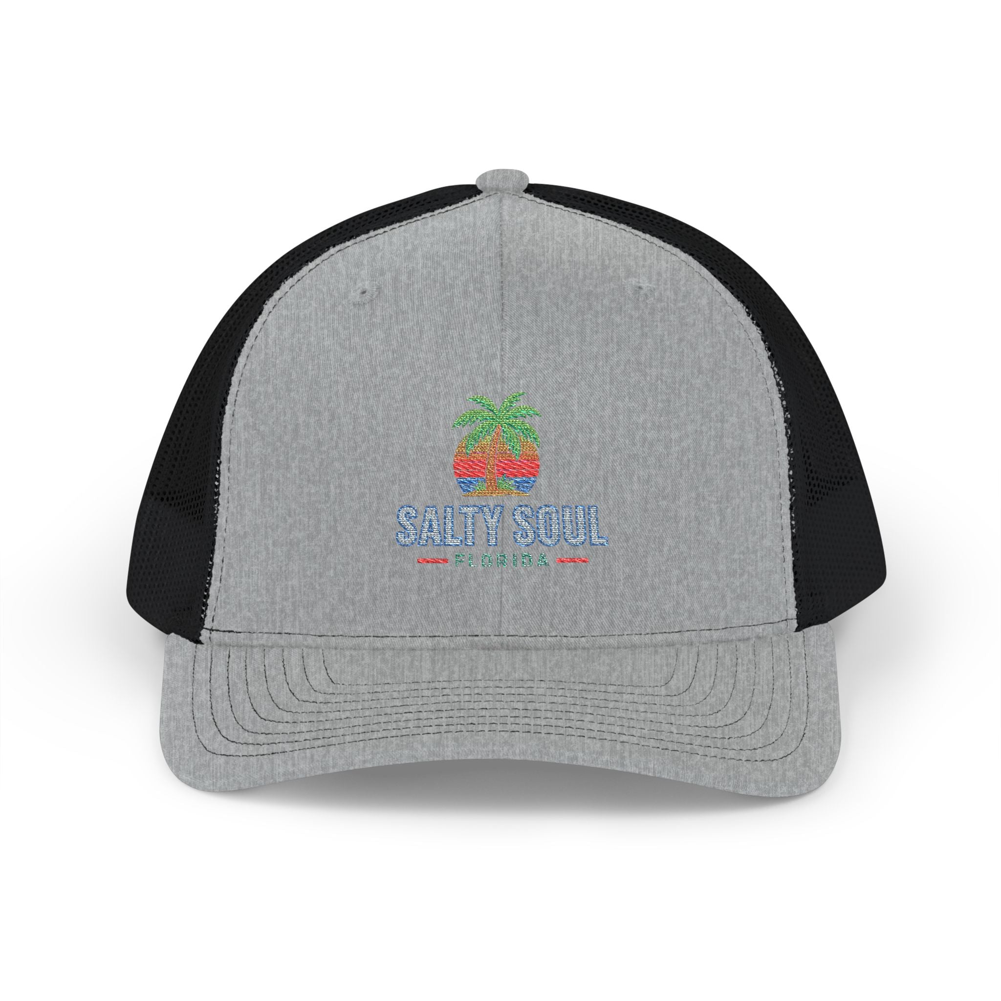 Salty Soul Trucker Cap – Retro Palm Beach Snapback Hat