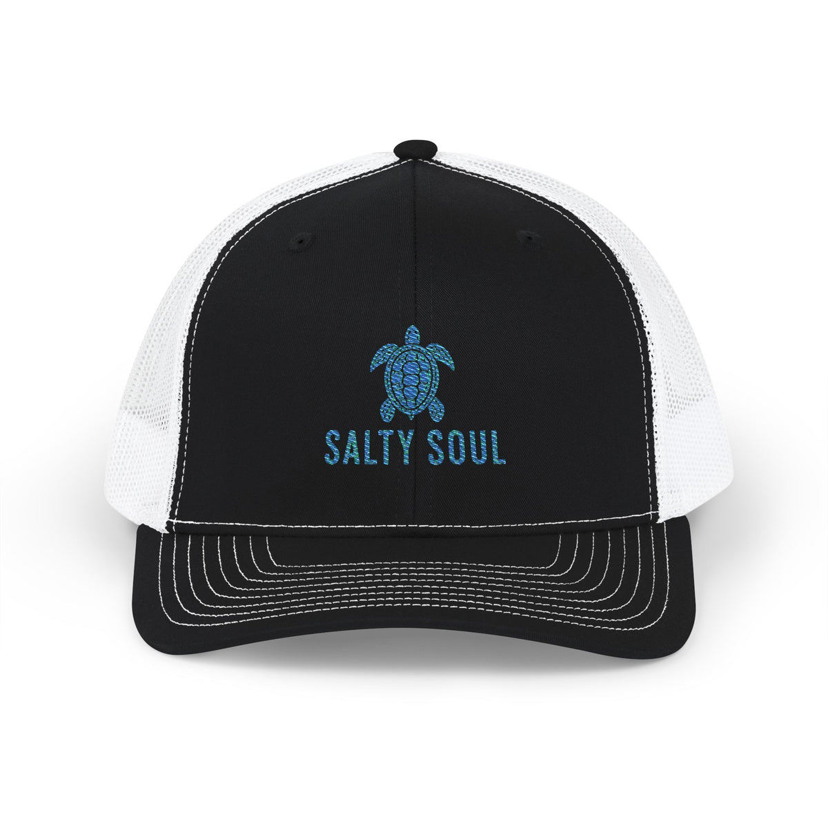 Turtle Logo Trucker Cap — 'Salty Soul' Embroidered Snapback