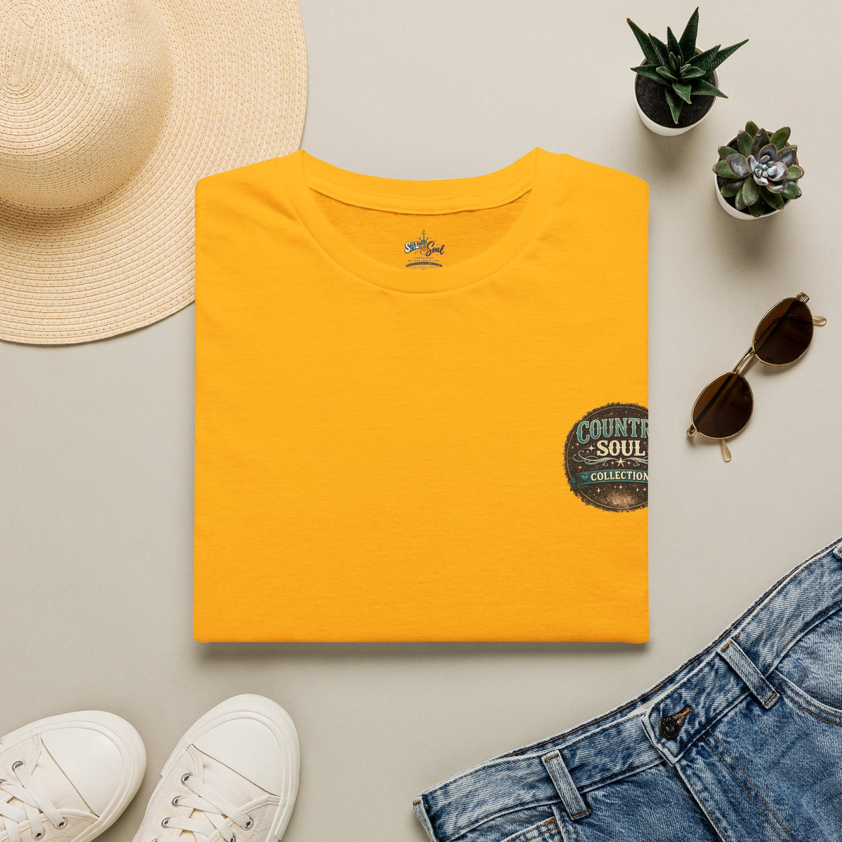 Country Soul Collection Pocket Tee — Vintage Rustic Logo T-Shirt