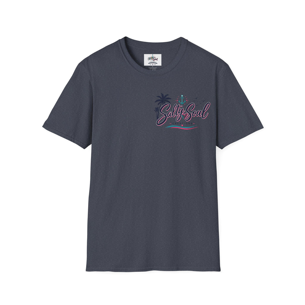 Salty Soul Beach T-Shirt — Palm Tree Coastal Graphic Tee