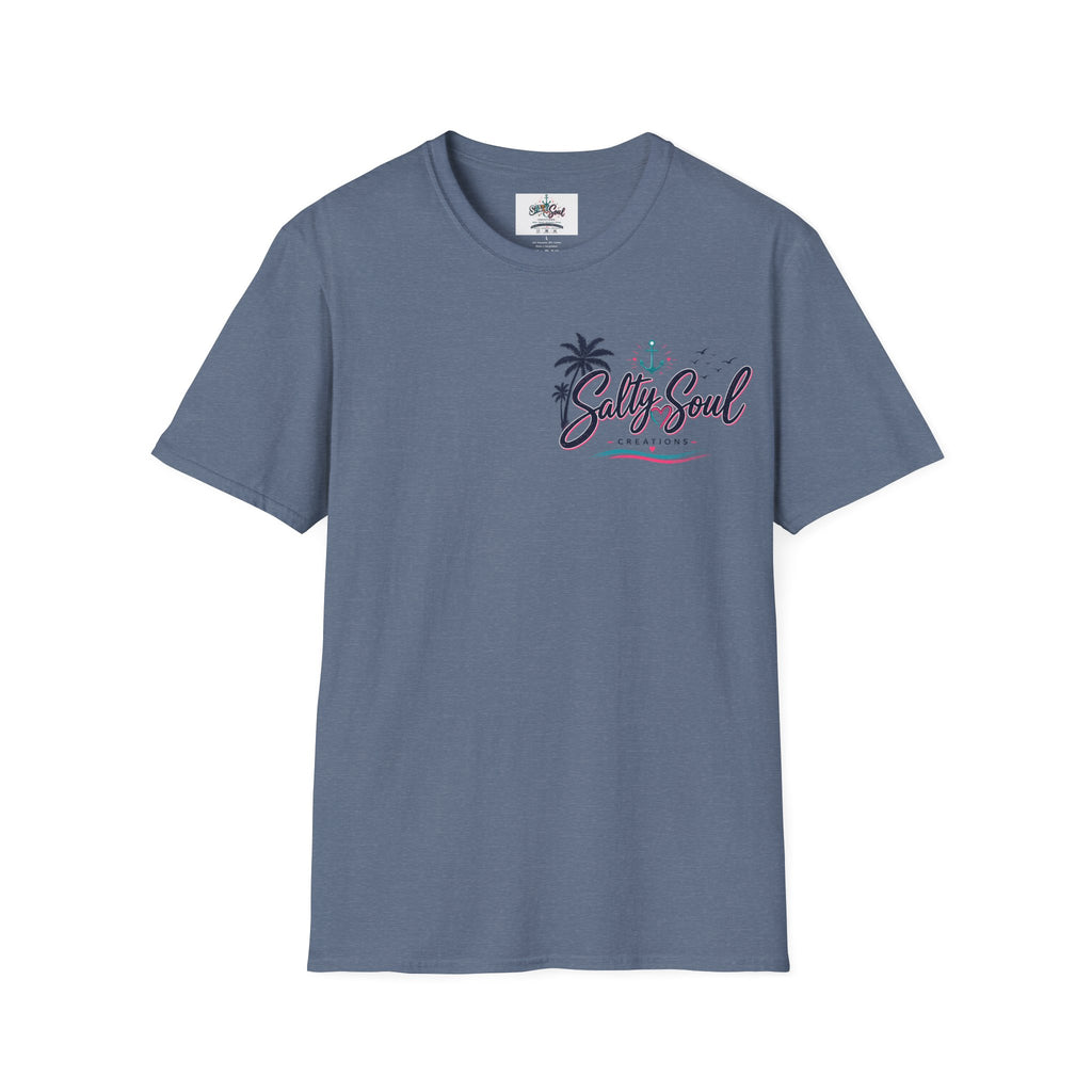 Salty Soul Beach T-Shirt — Palm Tree Coastal Graphic Tee