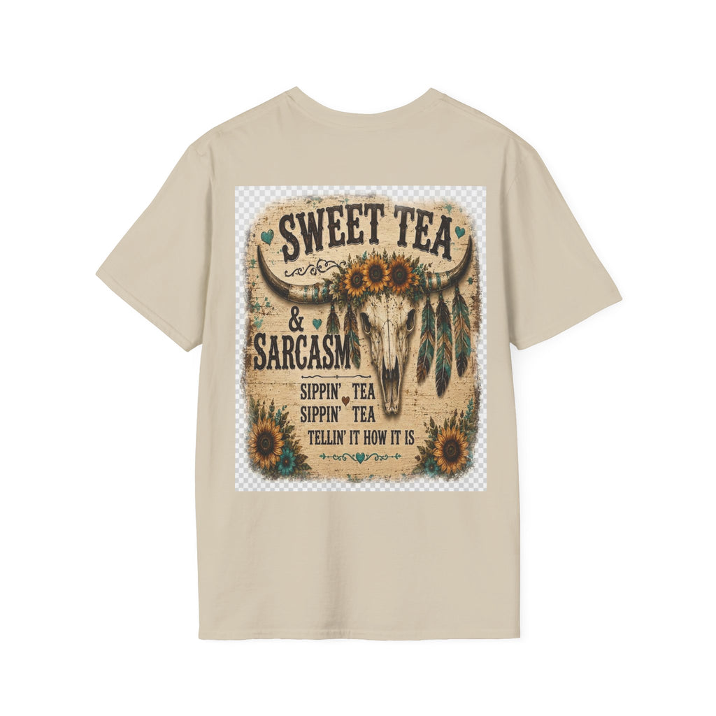 T-Shirt — 'Sweet Tea & Sarcasm' Southern Vintage Graphic Tee