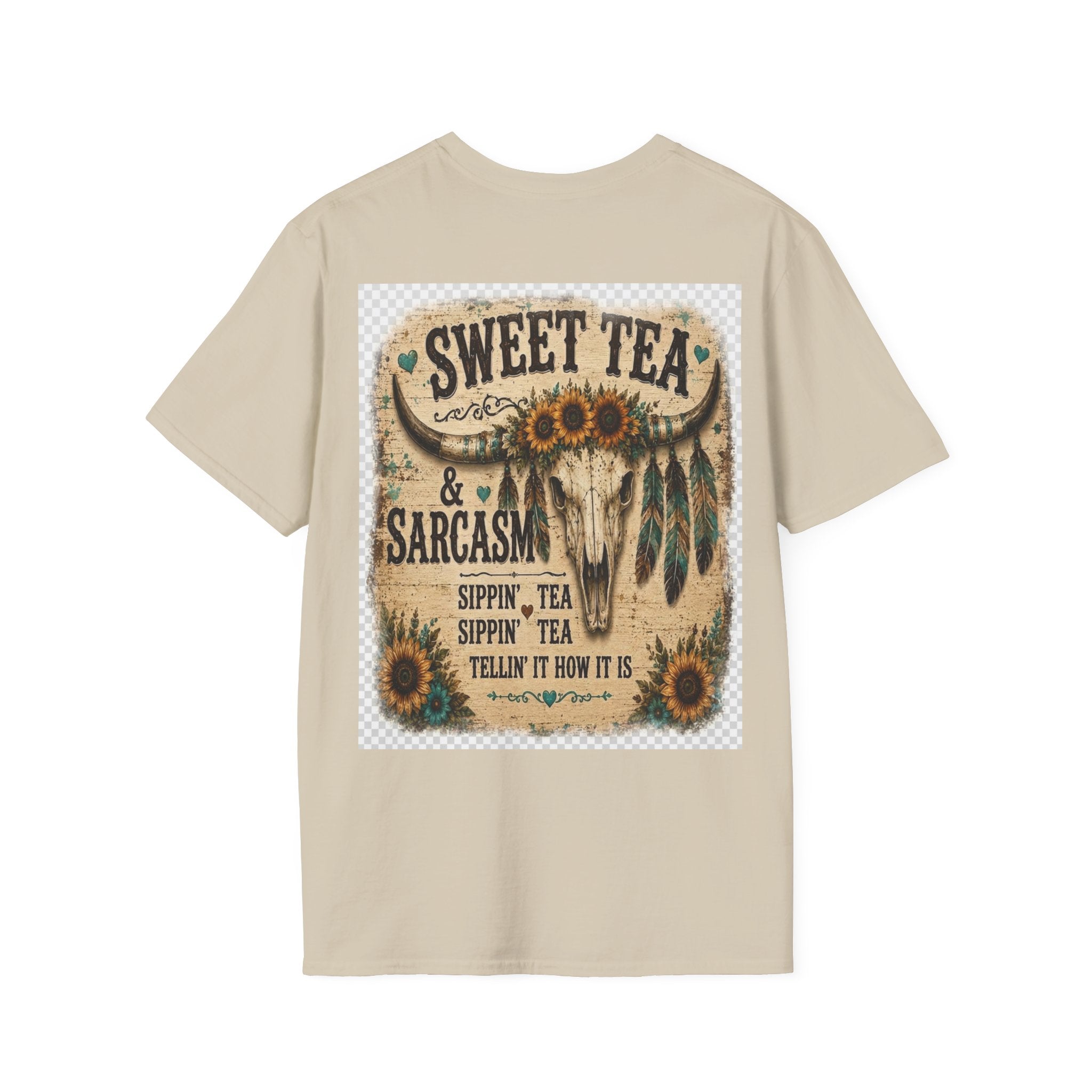 T-Shirt — 'Sweet Tea & Sarcasm' Southern Vintage Graphic Tee