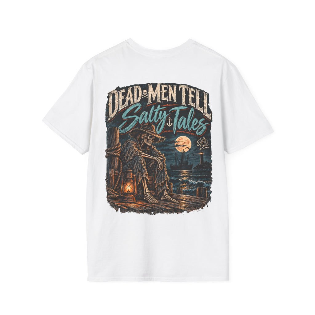 Salty Soul Pocket Tee — Deam Men Tell Skull Chest Graphic T-Shirt