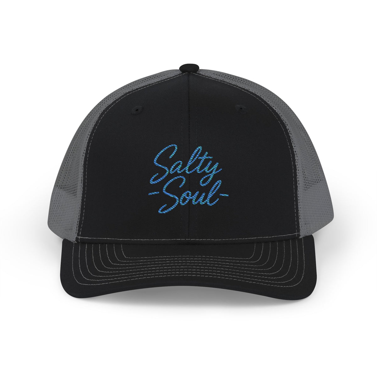 Salty Soul Trucker Cap — Embroidered Beach Snapback Hat