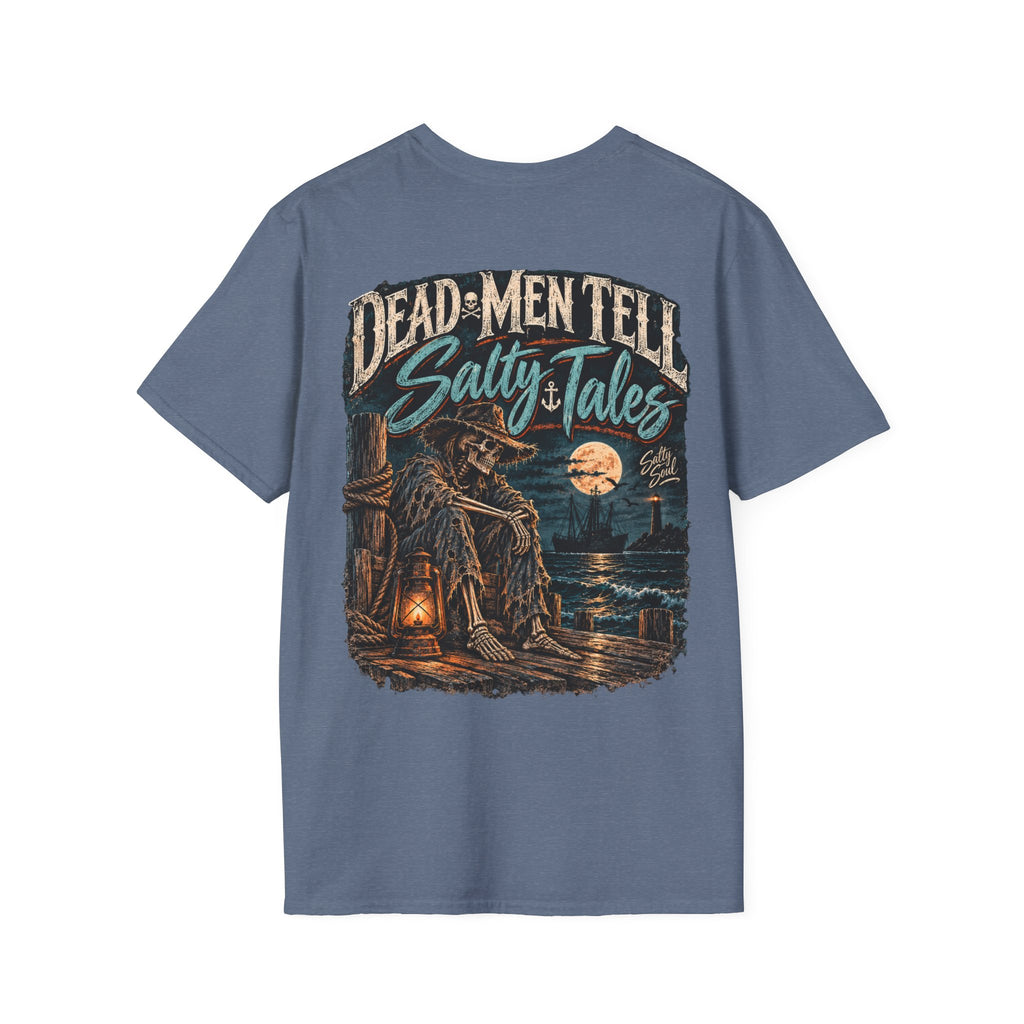 Salty Soul Pocket Tee — Deam Men Tell Skull Chest Graphic T-Shirt