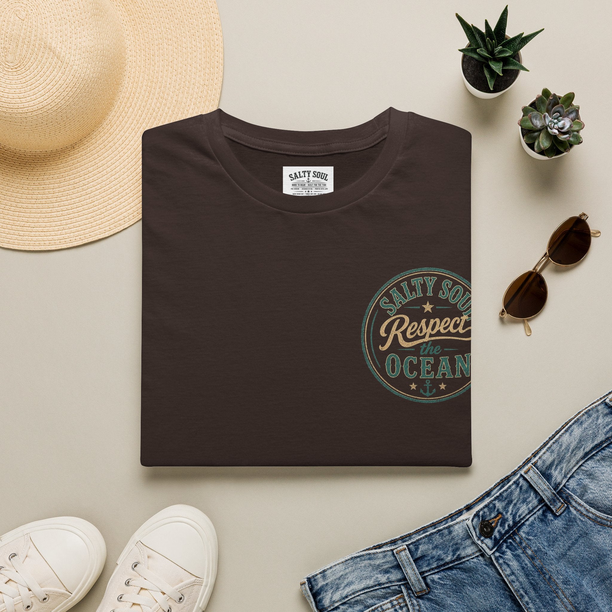 Respect the Ocean T-Shirt — Coastal Salty Soul Graphic Tee