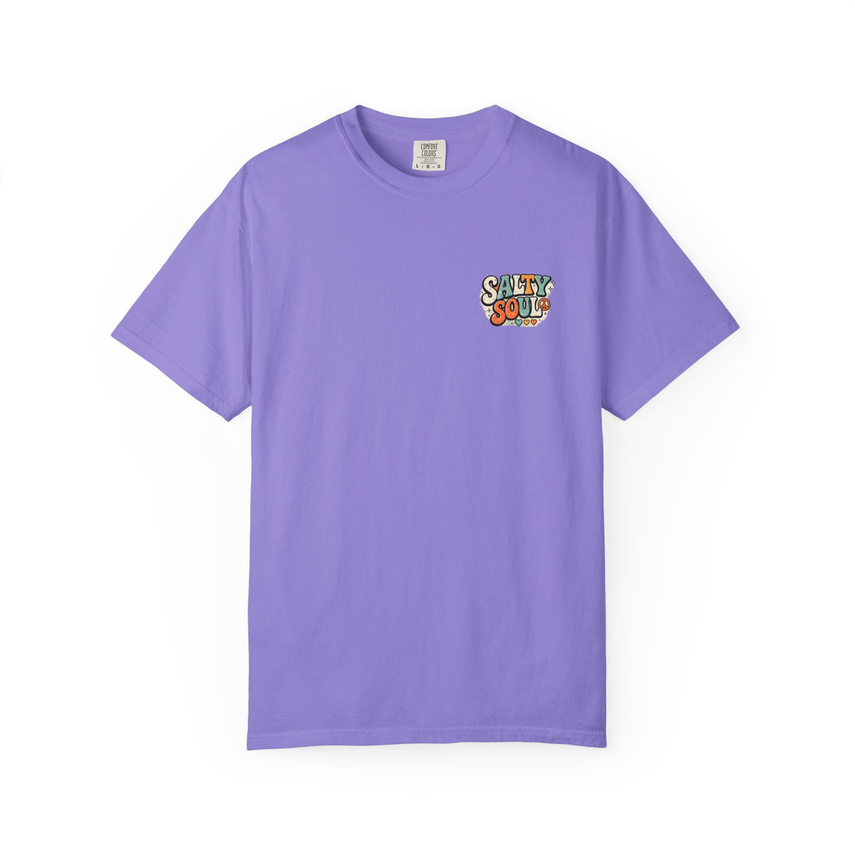 Salty Soul Vintage Surf T-Shirt — Retro 70s Beach Palm & Sunflower Graphic