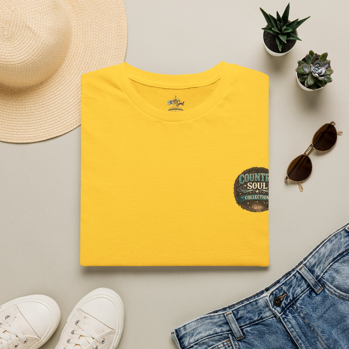 Country Soul Collection Pocket Tee — Vintage Rustic Logo T-Shirt