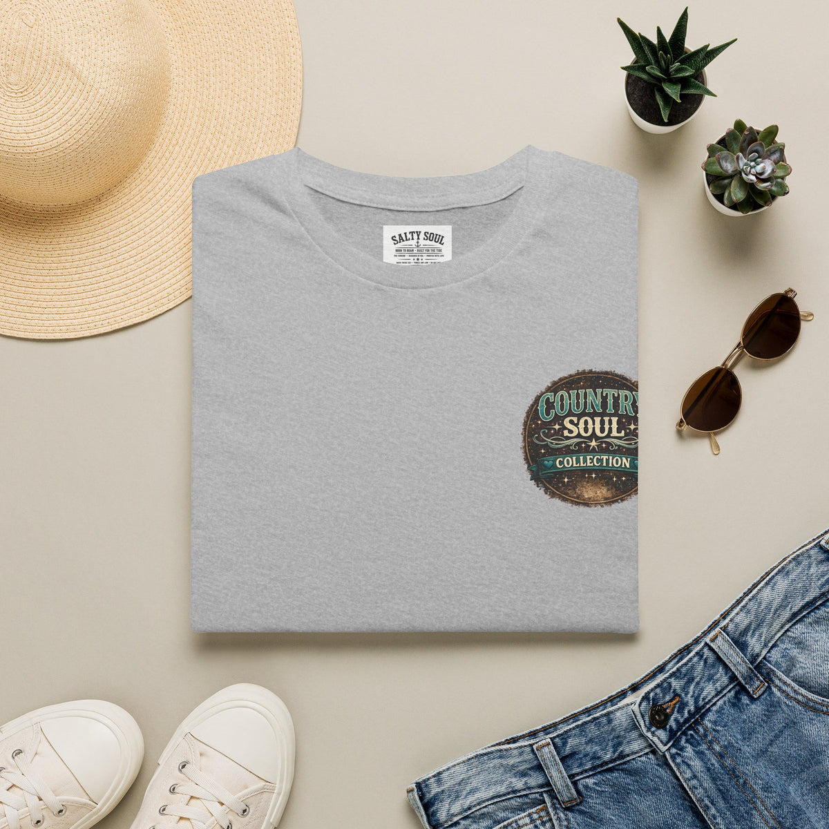 Country Soul Vintage Logo T-Shirt — Rustic Retro Pocket Tee