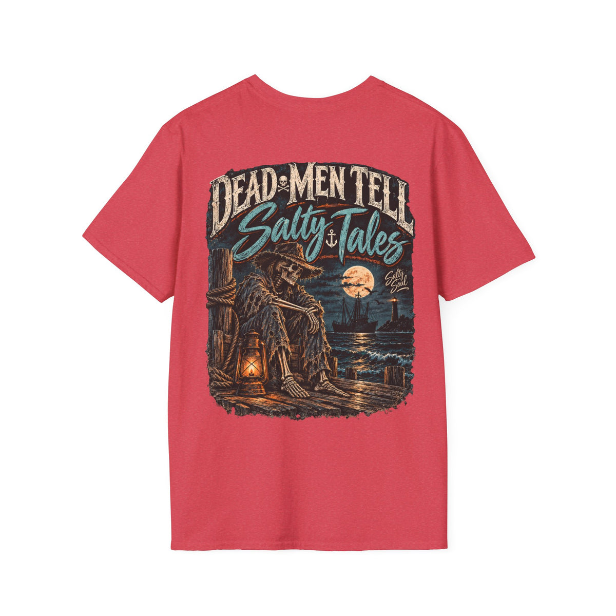 Salty Soul Pocket Tee — Deam Men Tell Skull Chest Graphic T-Shirt