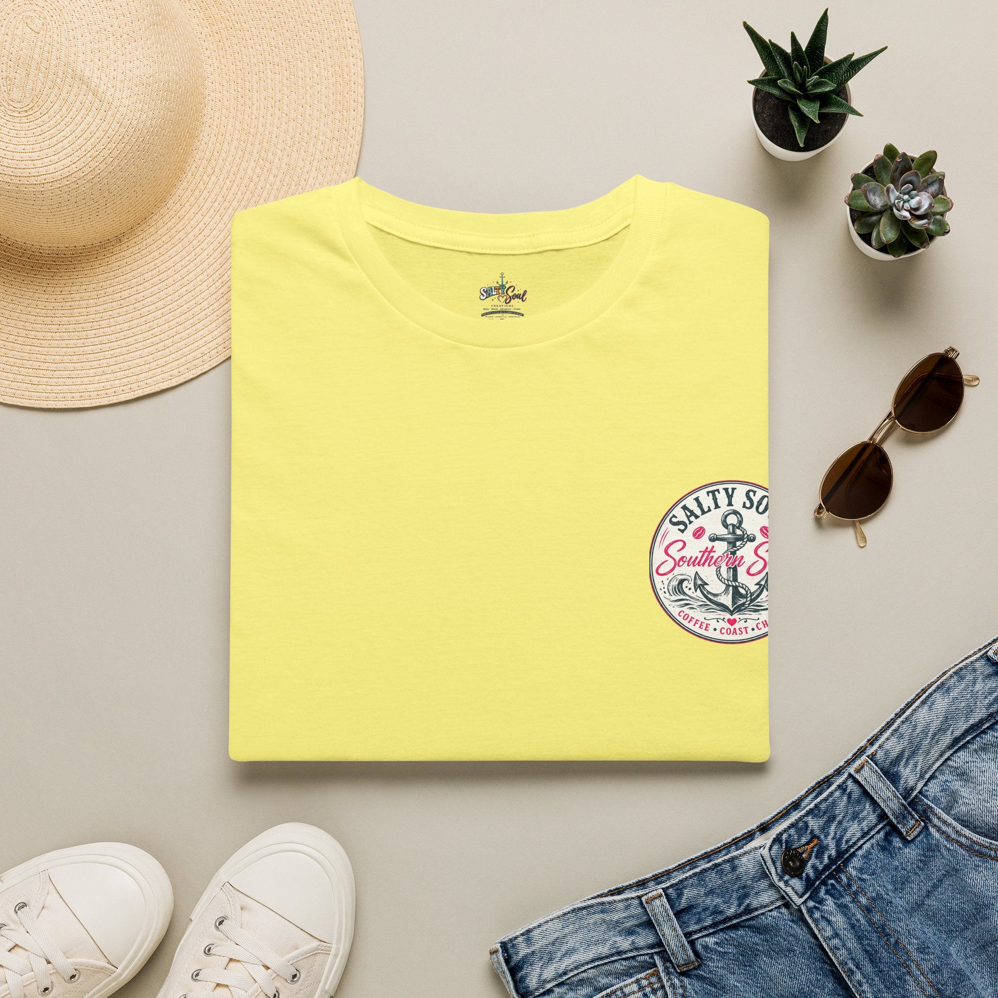 Beach Vibes T-Shirt — “Salty Soul” Anchor Graphic