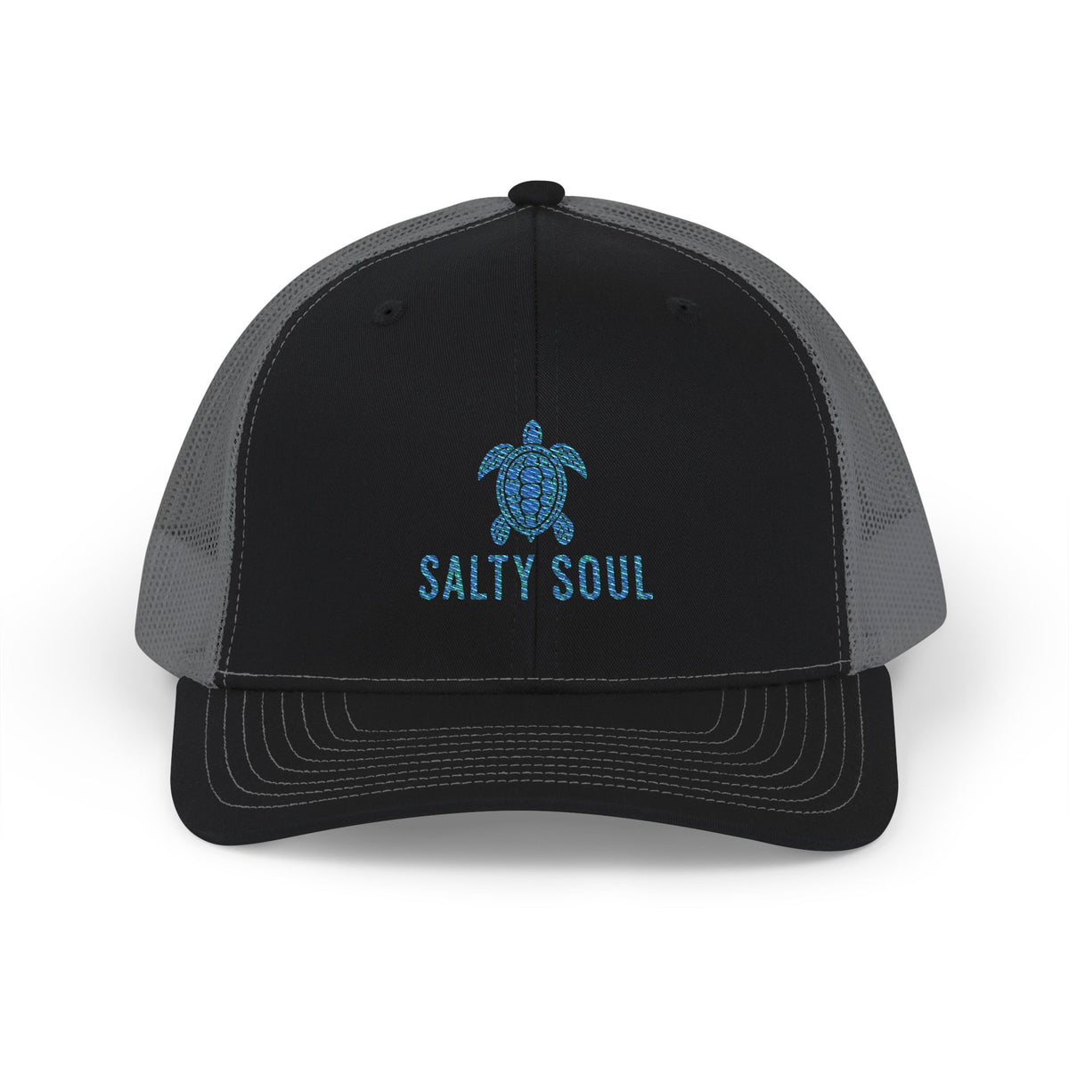 Turtle Logo Trucker Cap — 'Salty Soul' Embroidered Snapback