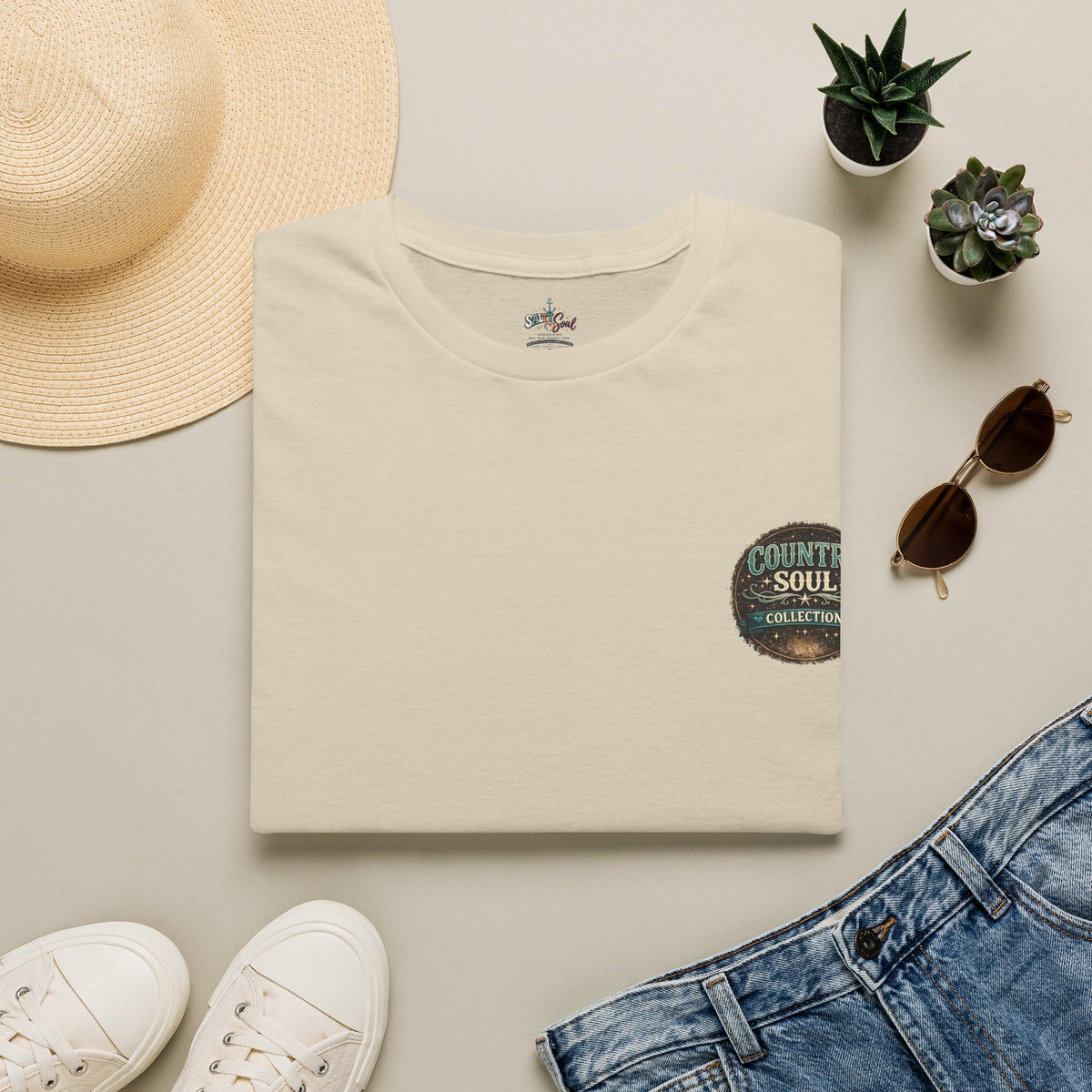 Country Soul Collection Pocket Tee — Vintage Rustic Logo T-Shirt