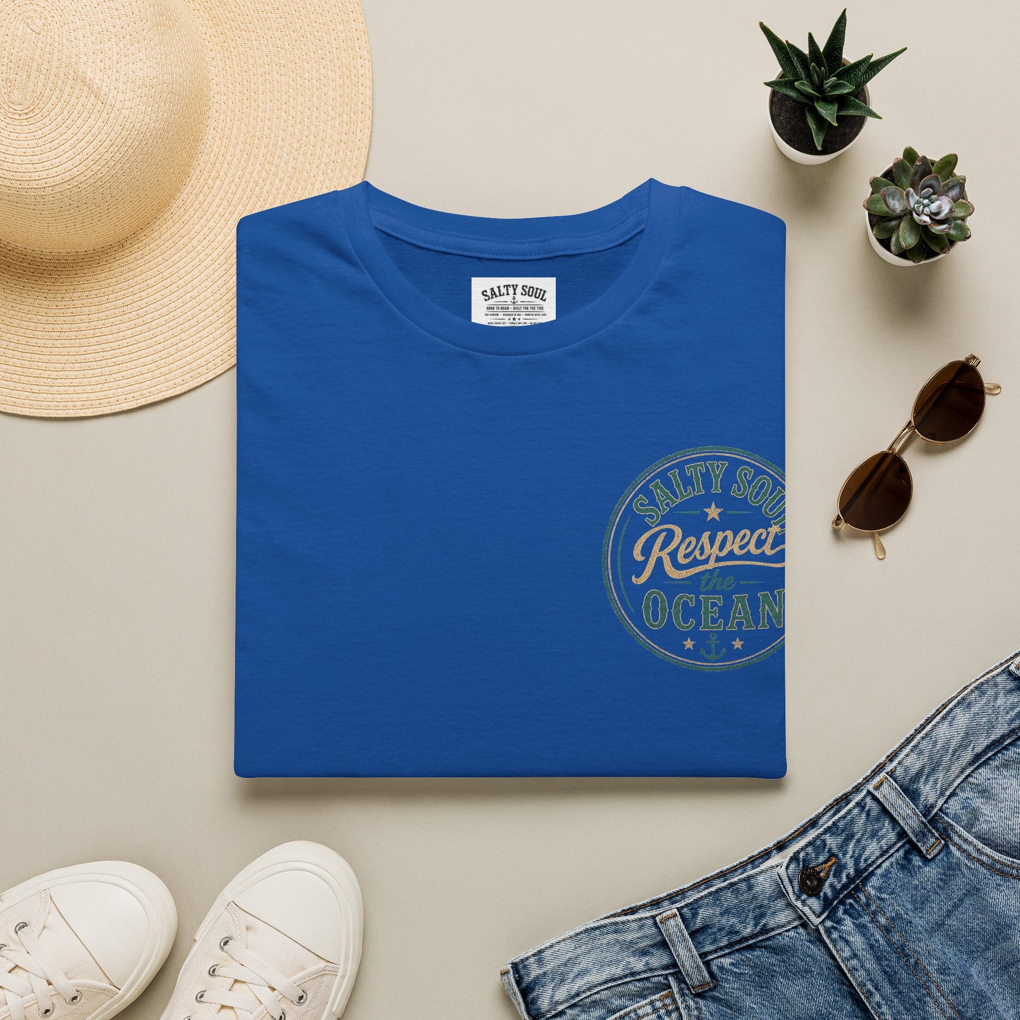 Respect the Ocean T-Shirt — Coastal Salty Soul Graphic Tee