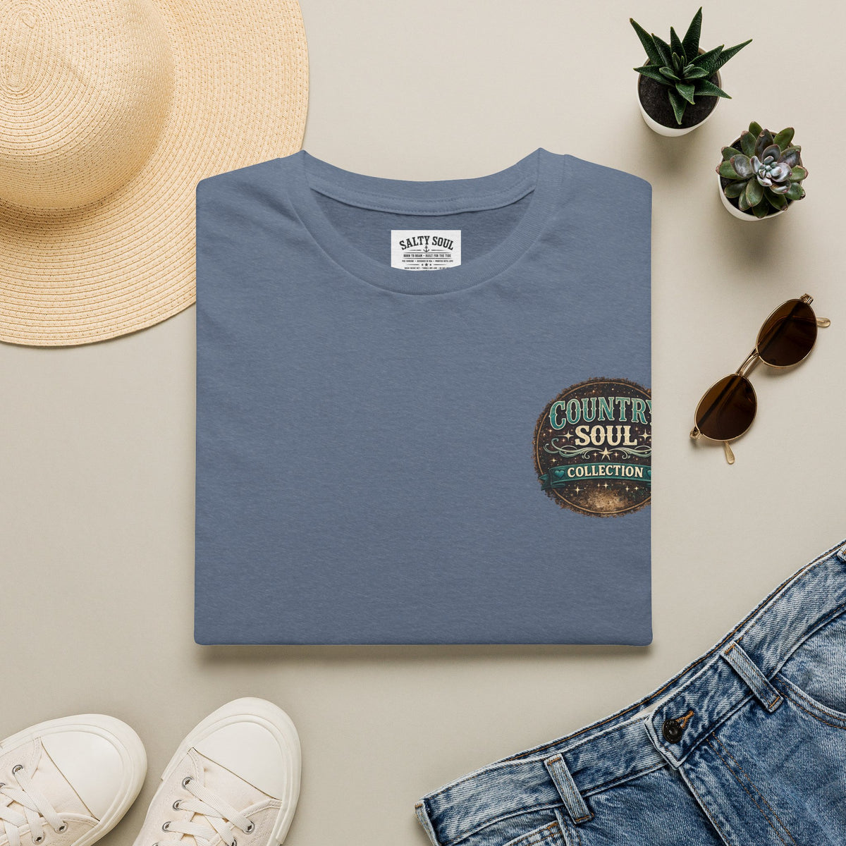 Country Soul Vintage Logo T-Shirt — Rustic Retro Pocket Tee