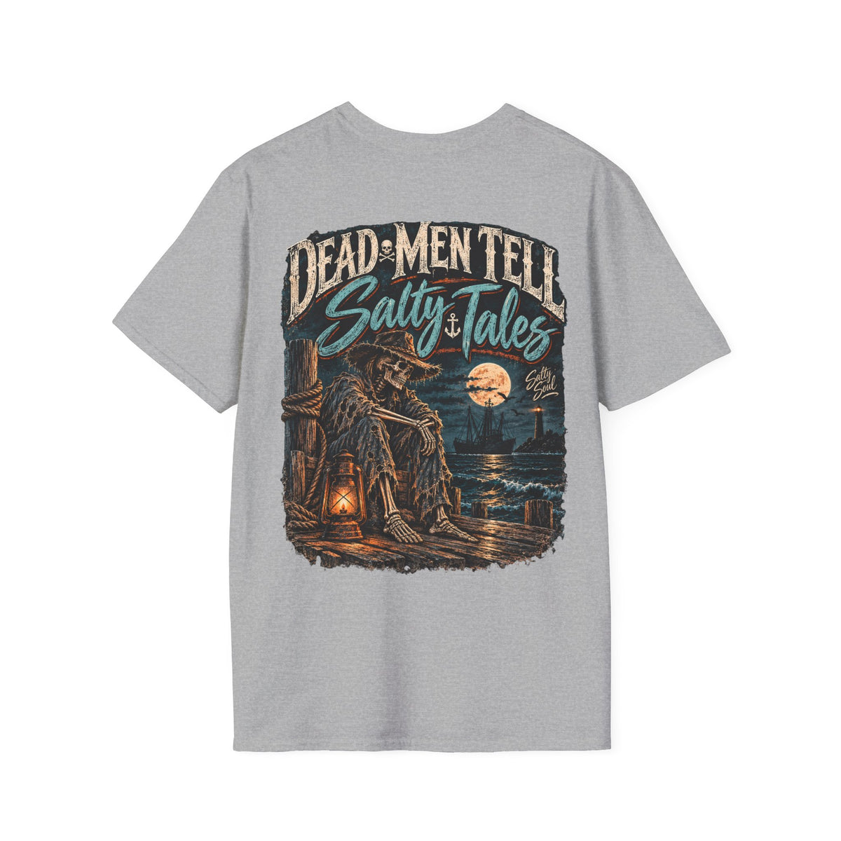 Salty Soul Pocket Tee — Deam Men Tell Skull Chest Graphic T-Shirt