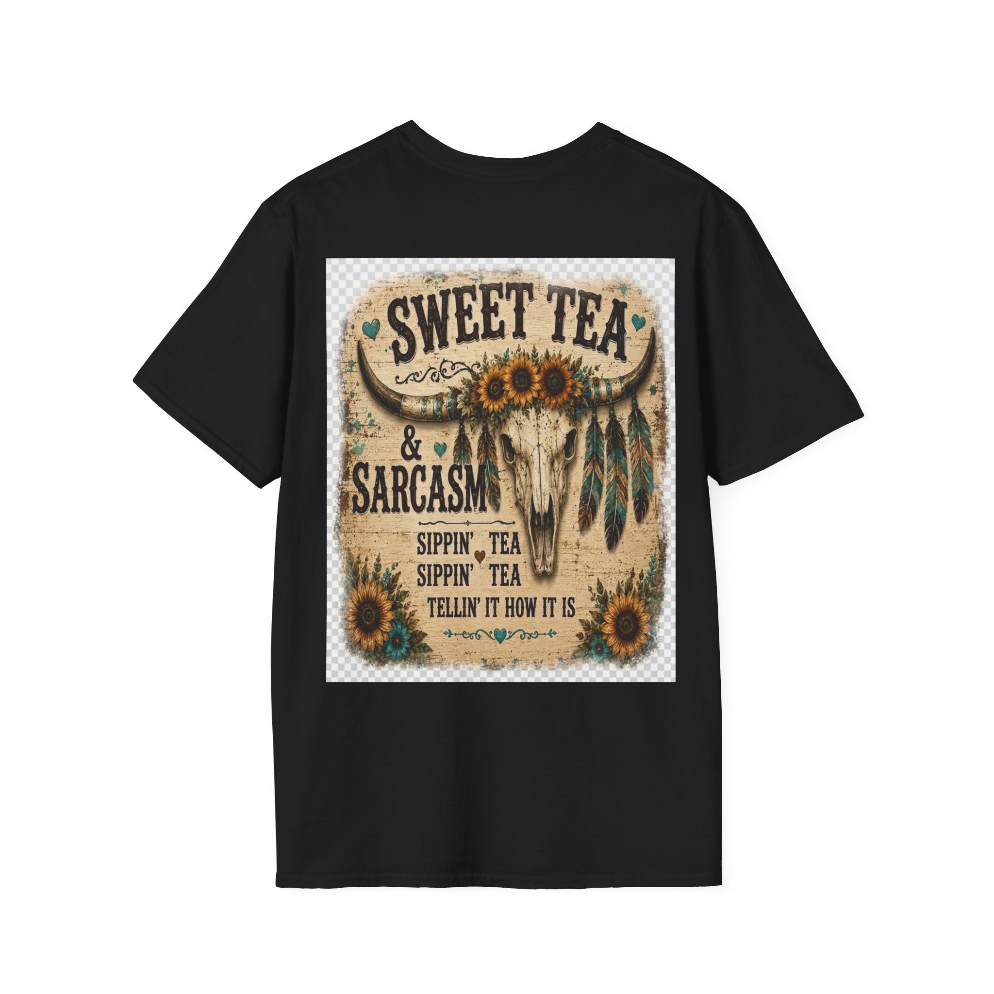 T-Shirt — 'Sweet Tea & Sarcasm' Southern Vintage Graphic Tee