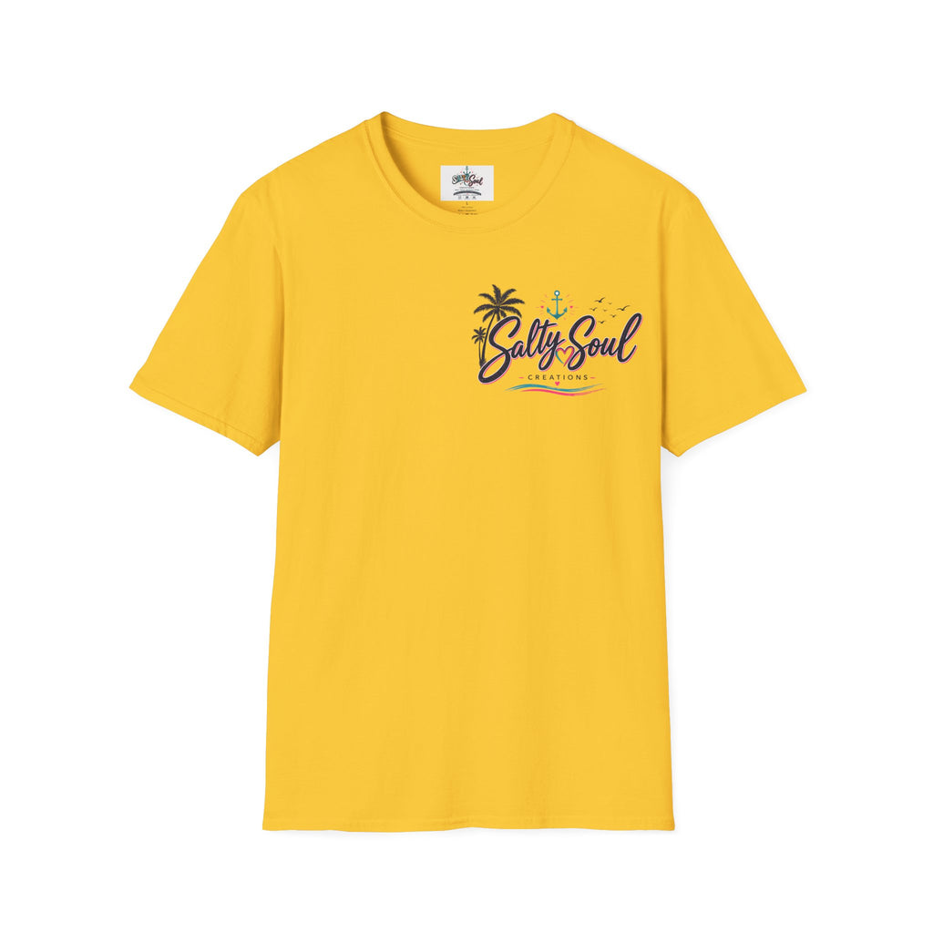 Salty Soul Beach T-Shirt — Palm Tree Coastal Graphic Tee