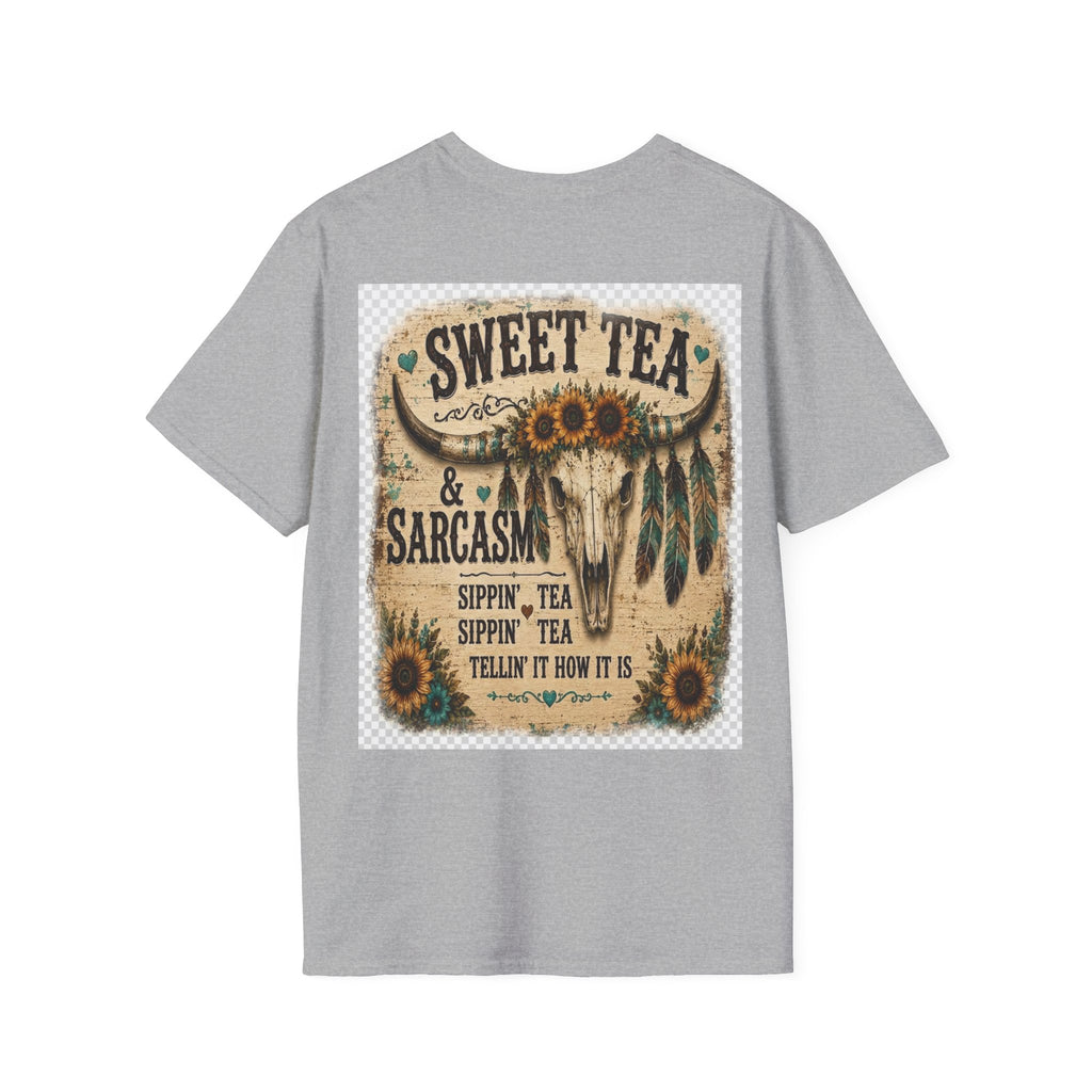 T-Shirt — 'Sweet Tea & Sarcasm' Southern Vintage Graphic Tee