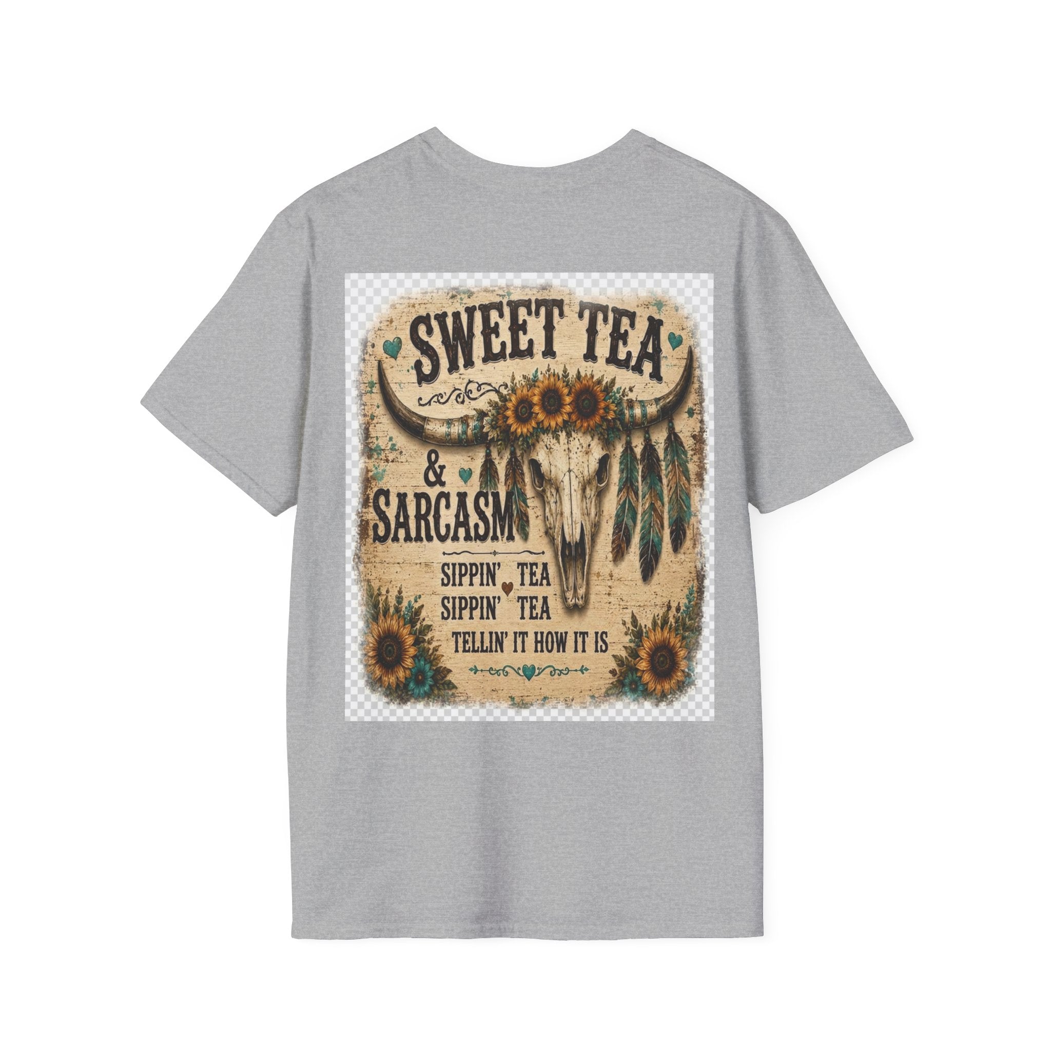 T-Shirt — 'Sweet Tea & Sarcasm' Southern Vintage Graphic Tee