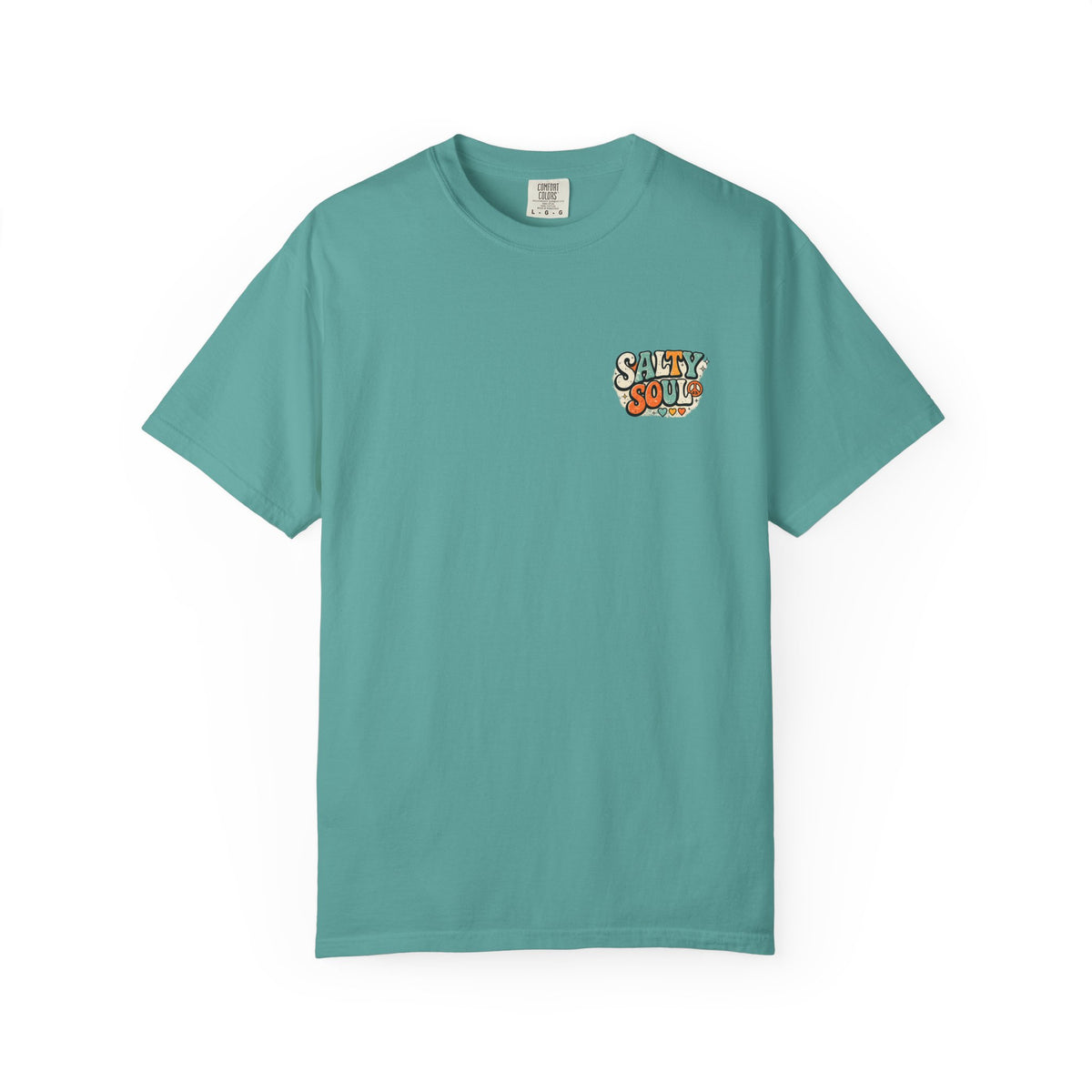 Salty Soul Vintage Surf T-Shirt — Retro 70s Beach Palm & Sunflower Graphic