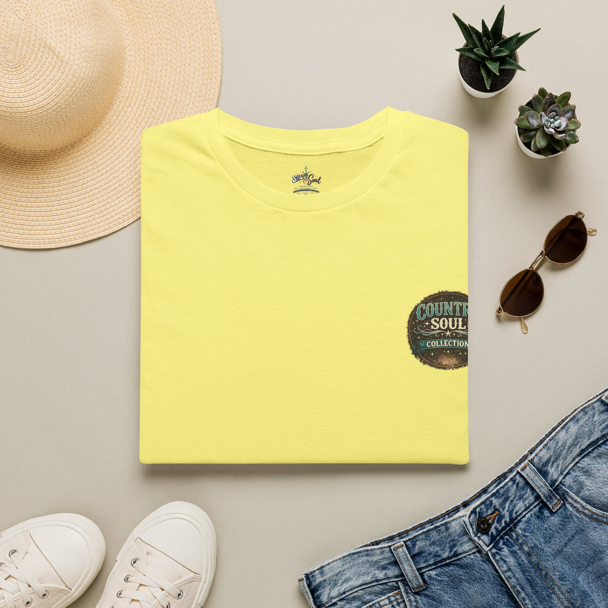 Country Soul Collection Pocket Tee — Vintage Rustic Logo T-Shirt