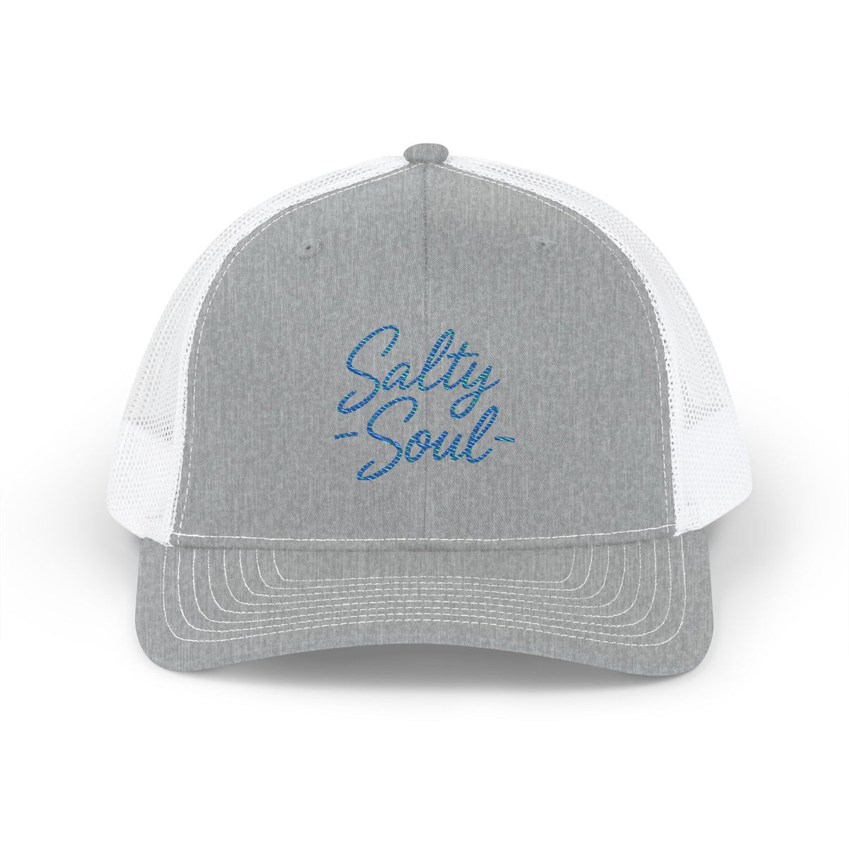 Salty Soul Trucker Cap — Embroidered Beach Snapback Hat