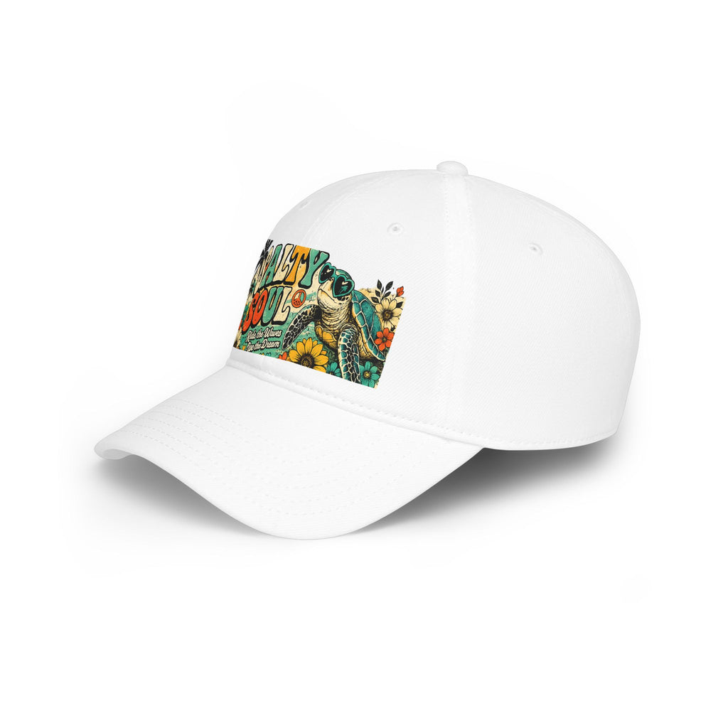 Salty Soul Turtle Baseball Cap – Retro Beach Vibe Sun Hat