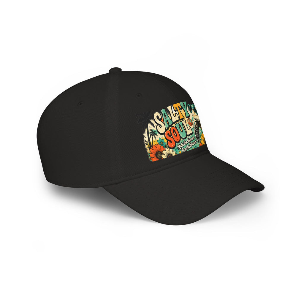Salty Soul Turtle Baseball Cap – Retro Beach Vibe Sun Hat