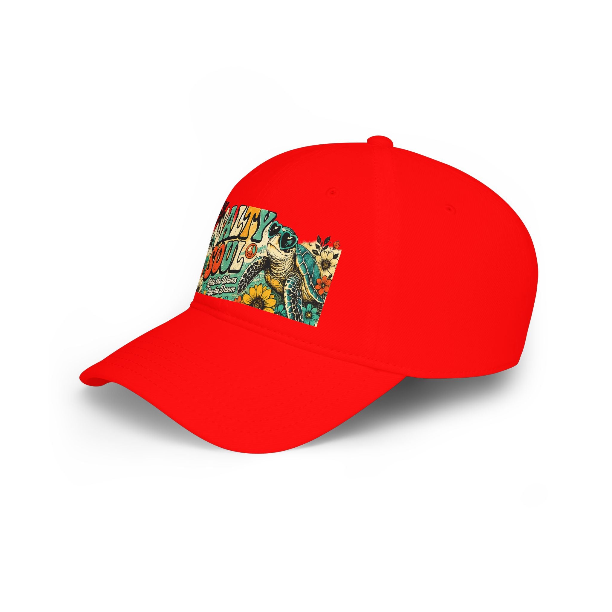 Salty Soul Turtle Baseball Cap – Retro Beach Vibe Sun Hat