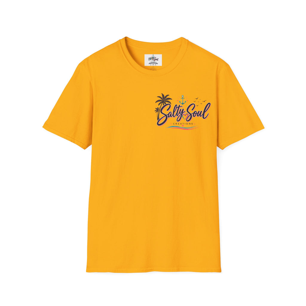 Salty Soul Beach T-Shirt — Palm Tree Coastal Graphic Tee