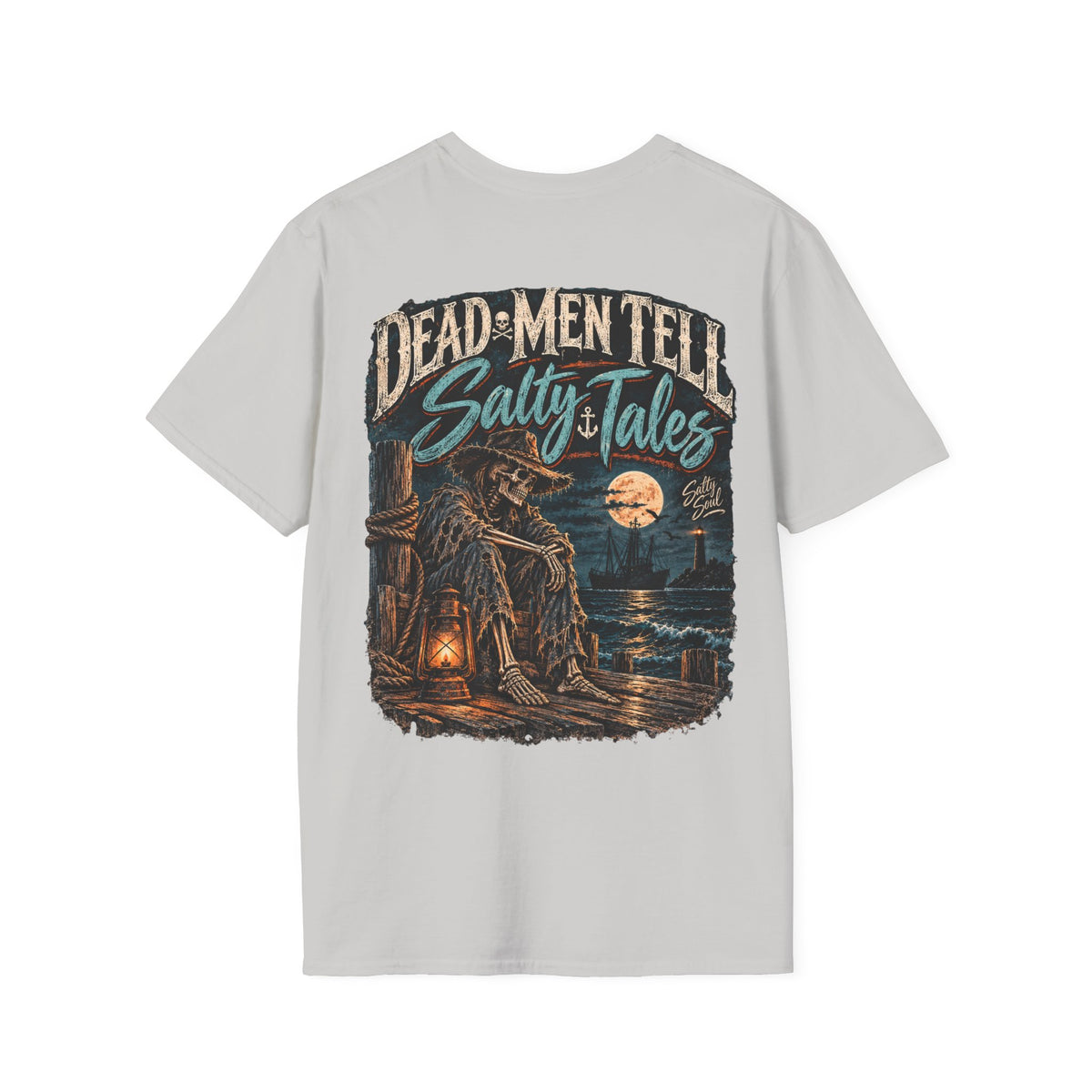 Salty Soul Pocket Tee — Deam Men Tell Skull Chest Graphic T-Shirt