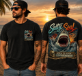 T-Shirt — "Salty Soul" Beach Shark Graphic Tee