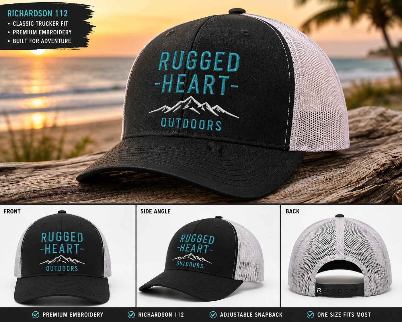 Rugged Heart Outdoors Trucker Cap