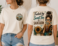 T-Shirt — 'Sweet Tea & Sarcasm' Vintage Sunflower Pocket Graphic Tee