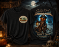 Vintage Desert Sunset Patch T-Shirt — "Captain Jack-o'Lantern" Beach Vibe