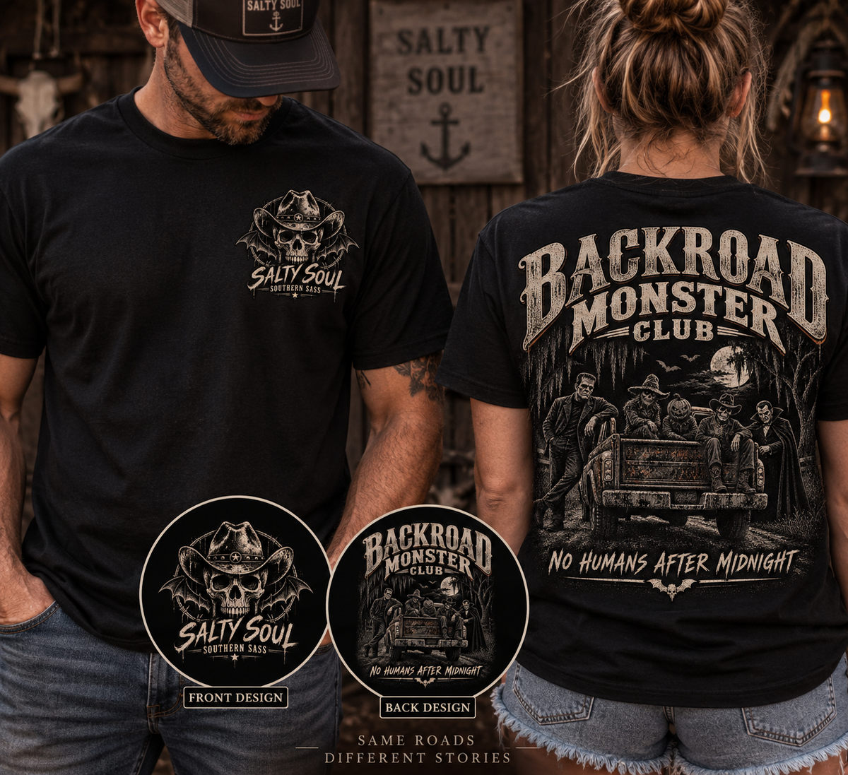 T-Shirt — 'Salty Soul' Back Road Monster Club tee