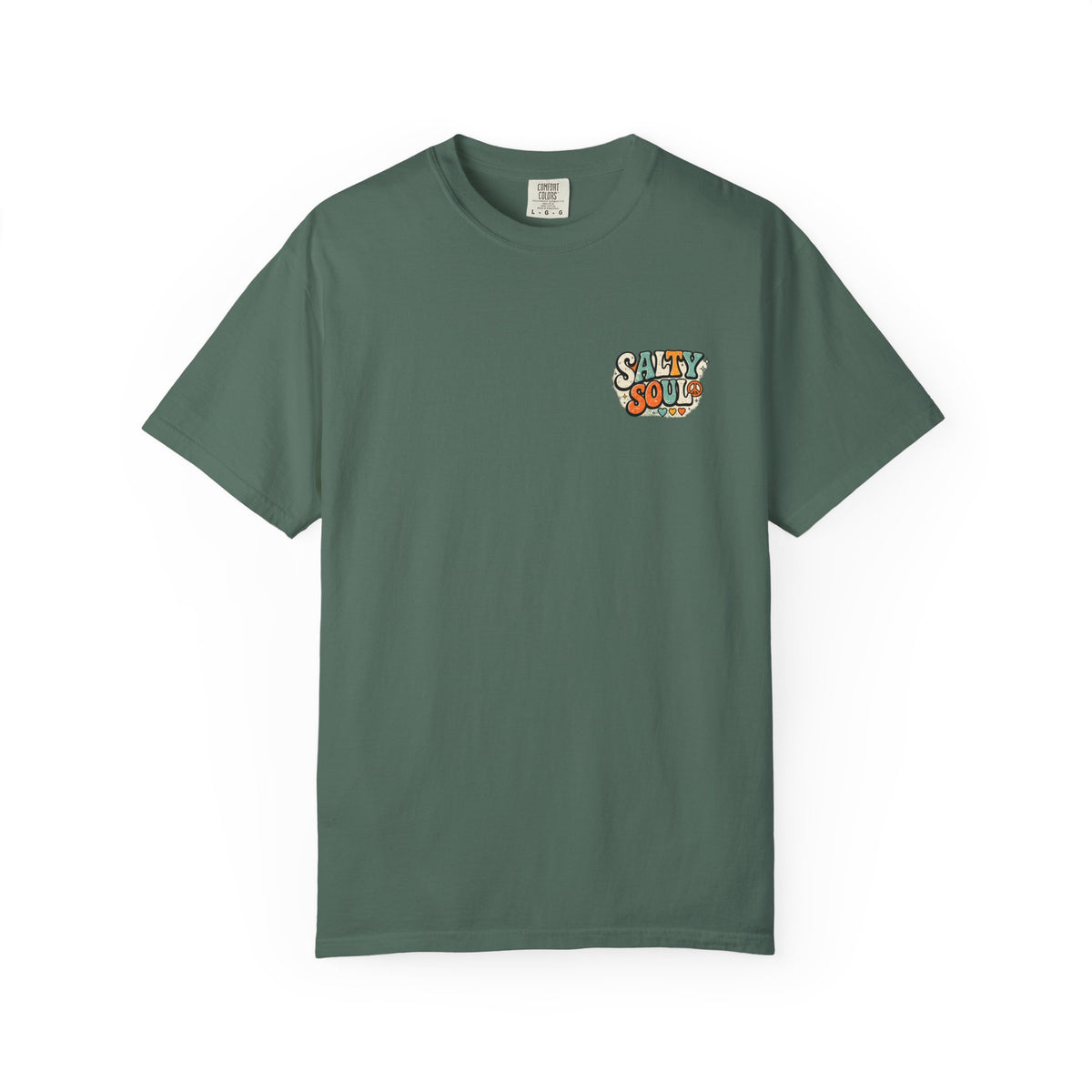 Salty Soul Vintage Surf T-Shirt — Retro 70s Beach Palm & Sunflower Graphic