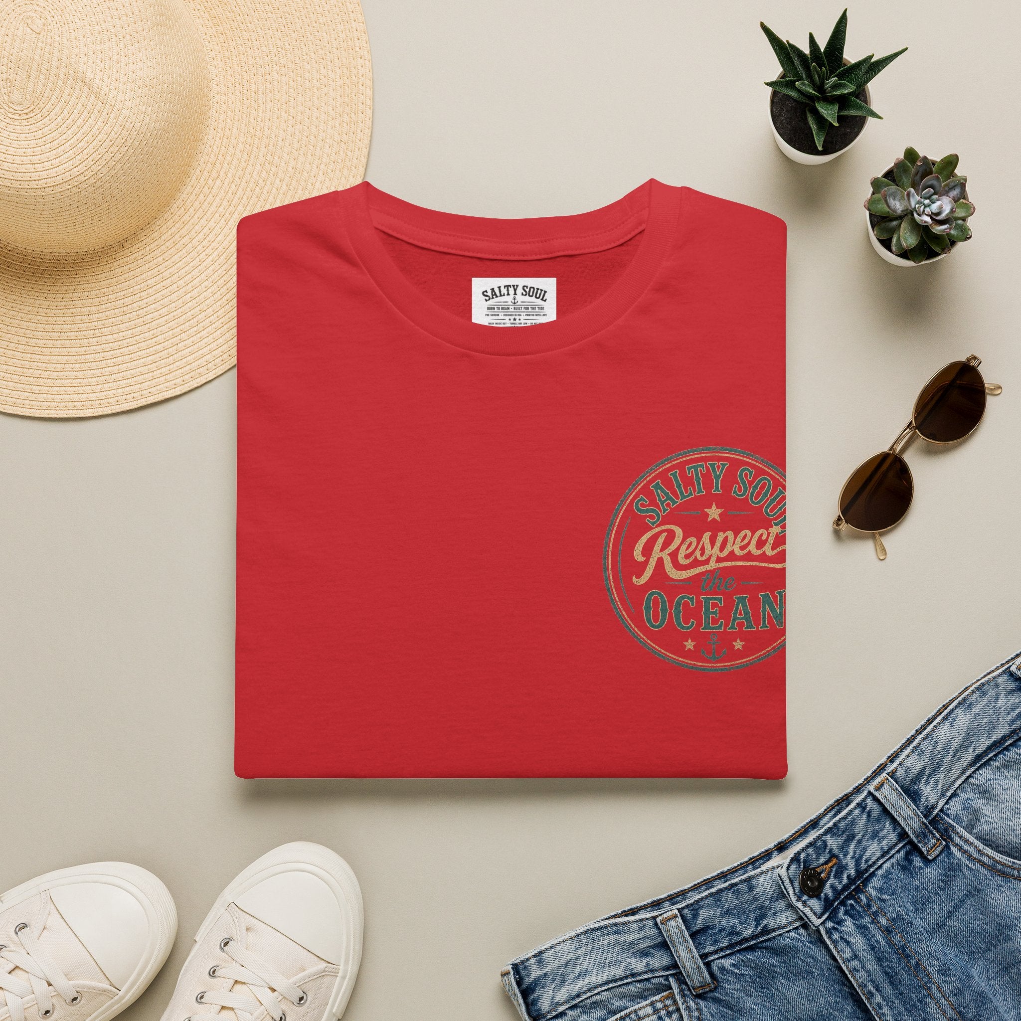 Respect the Ocean T-Shirt — Coastal Salty Soul Graphic Tee